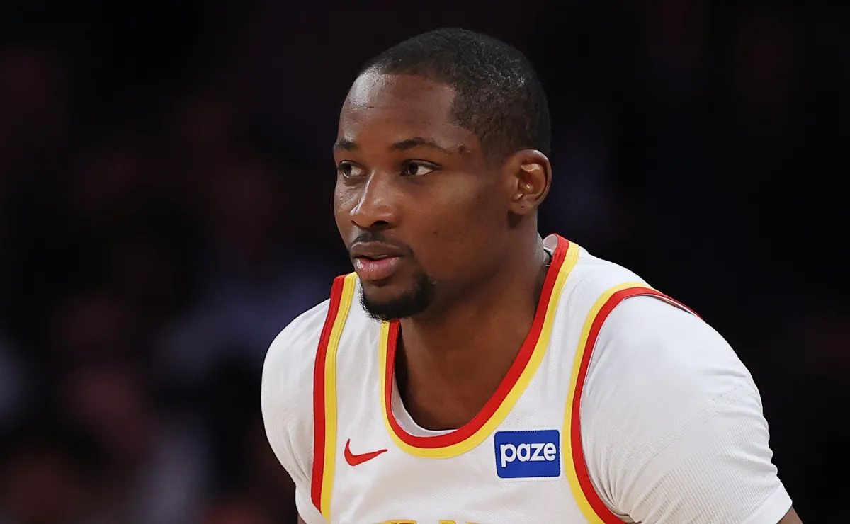 Jonathan Kuminga during an Atlanta Hawks match.