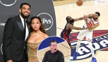 Karl-Anthony Towns takes analytical swipe at NBA playoff foe during ESPYs appearance
