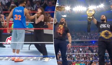 Jalen Brunson, Karl-Anthony Towns make electric WWE appearances at MSG