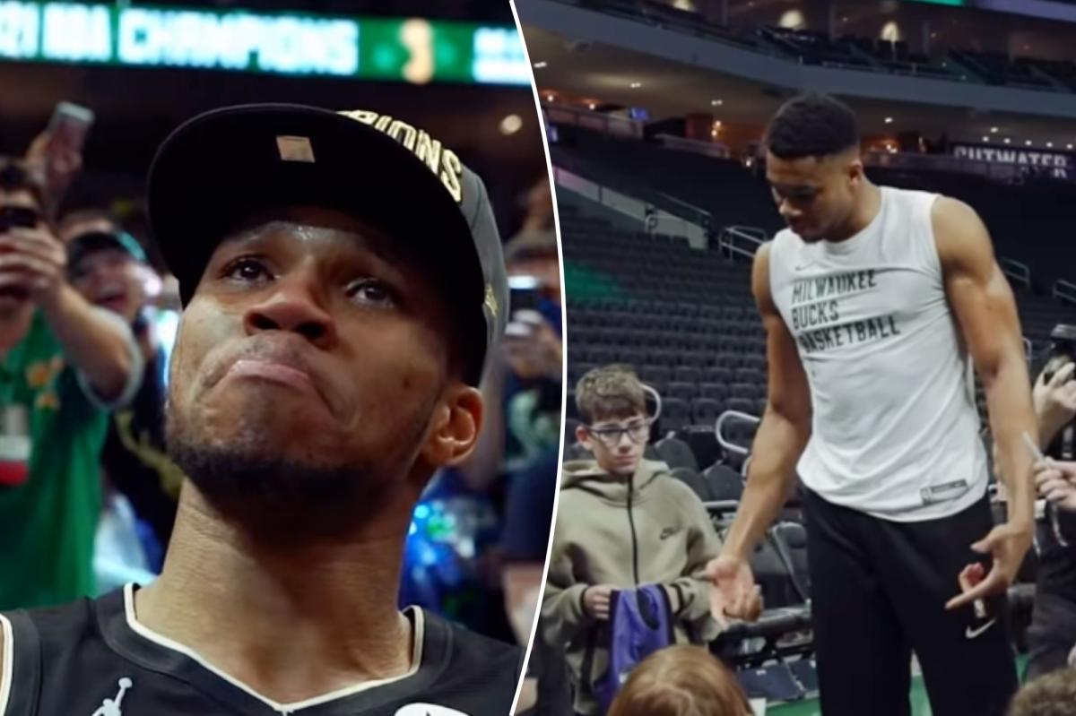 Giannis Antetokounmpo posts emotional Bucks tribute video
