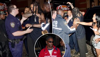 Cops remove Knicks' Jordan Clarkson from NYC hot spot after stepping in during Travis Scott bottle-throwing fight
