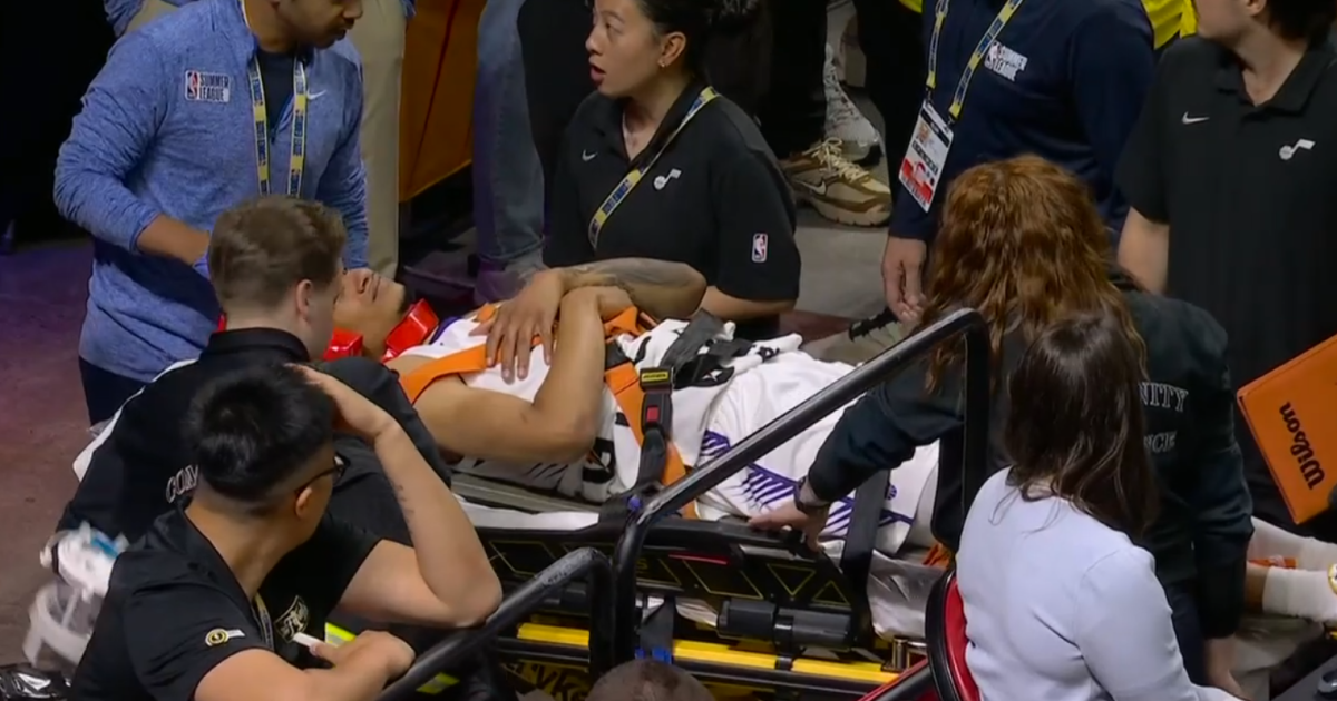 Jazz guard Trey Alexander taken from court on stretcher in Summer League game
