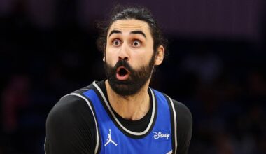 Orlando Magic center Goga Bitadze (35) controls the ball against the Atlanta Hawks at Kia Center on April 1, 2026.