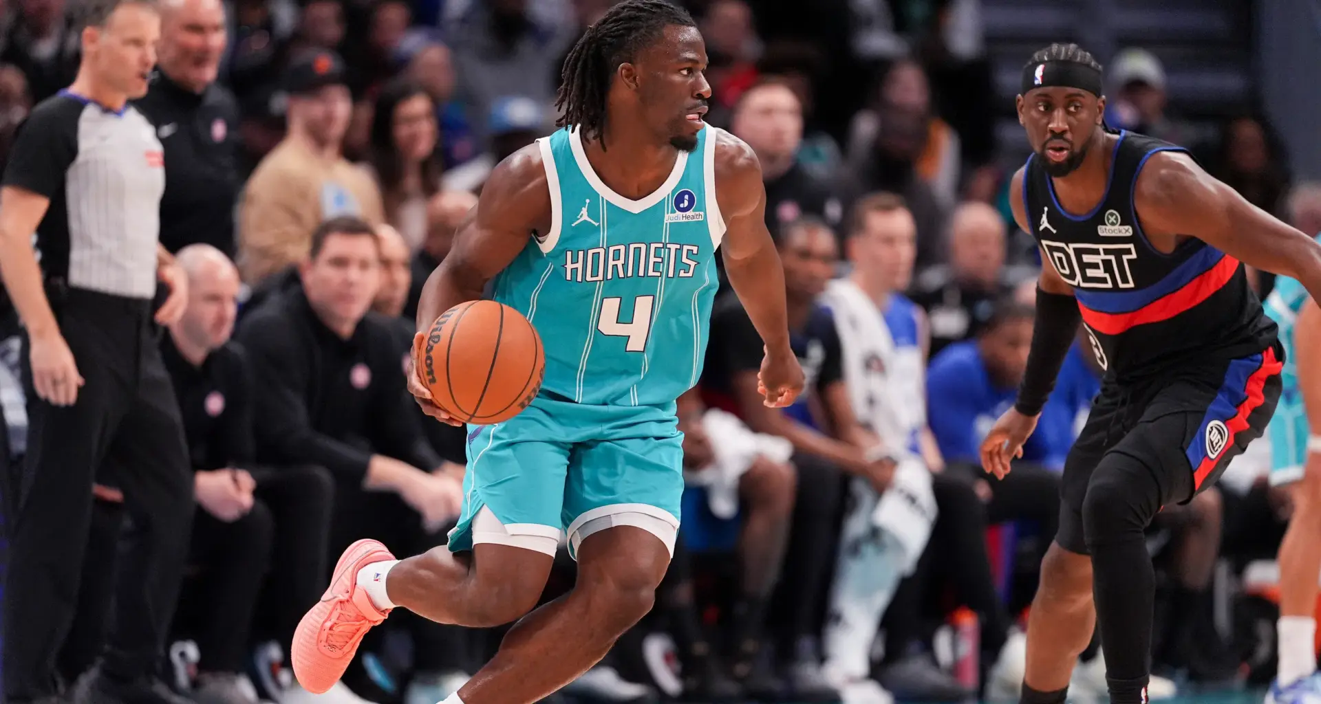 Sion James joins Chet Holmgren at open gym