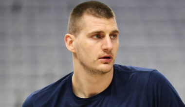 Nikola Jokic in warmups