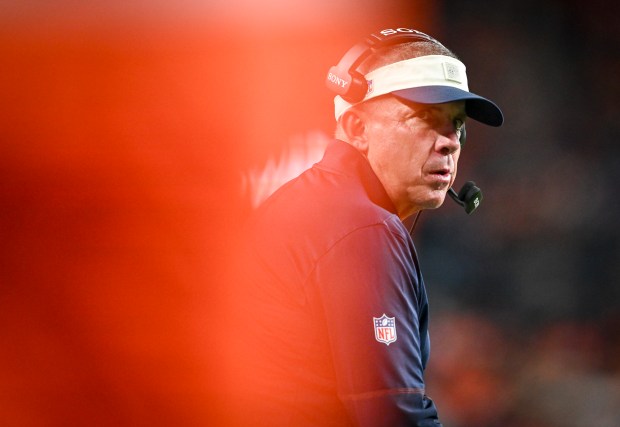 Head coach Sean Payton of the Denver Broncos works against the Minnesota Vikings during the third quarter at Empower Field at Mile High in Denver, Colorado on Friday, August 28, 2026. (Photo by AAron Ontiveroz/The Denver Post)