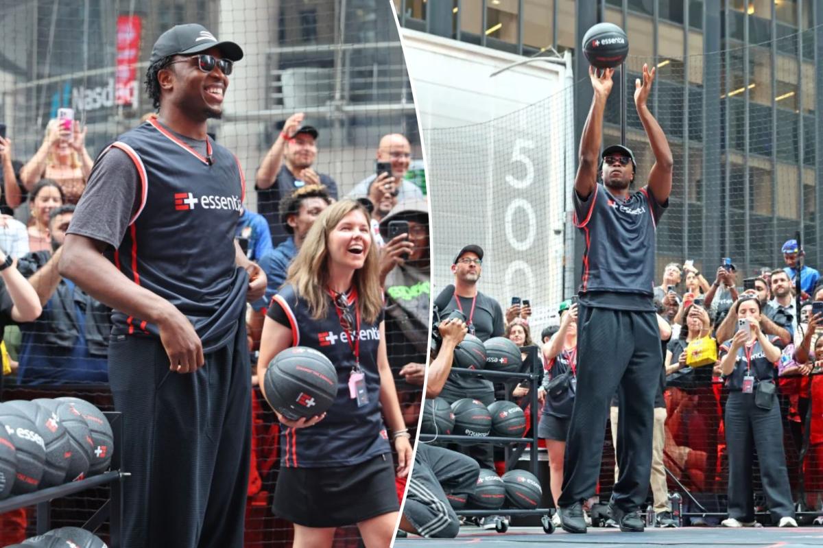 OG Anunoby relives his iconic NBA Finals moment with fans in Times Square