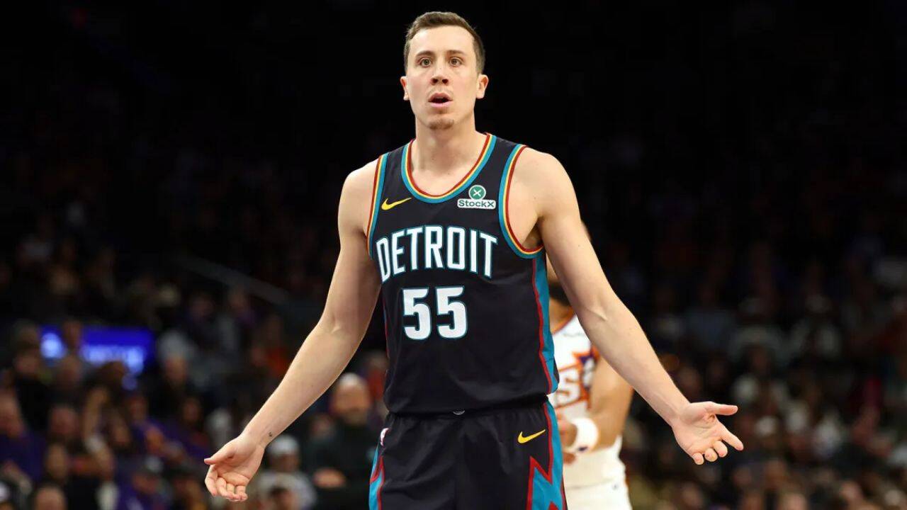 Pistons' Duncan Robinson. Image via: Mark J. Rebilas-Imagn Images Pistons' Duncan Robinson