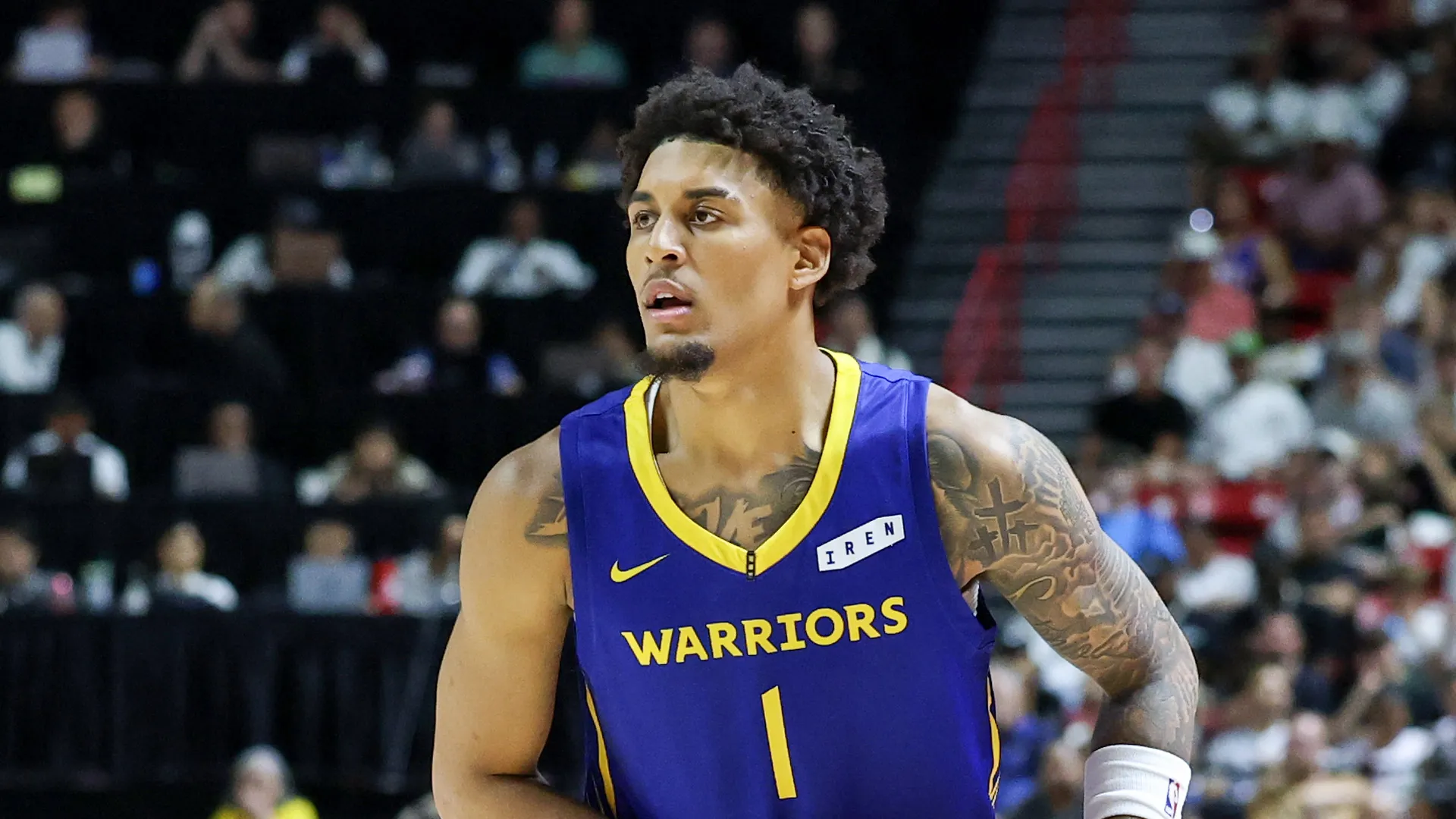 Yaxel Lendeborg #1 of the Golden State Warriors.