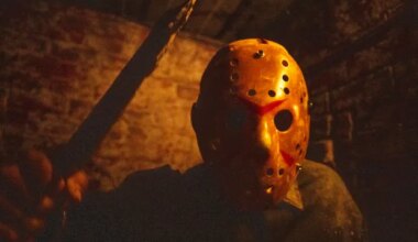 Scare actors dressed as Jason from the Friday the 13th franchise scare people as they go through a haunted house during media night at The 13th Floor in Denver on Saturday, Sept. 19, 2026