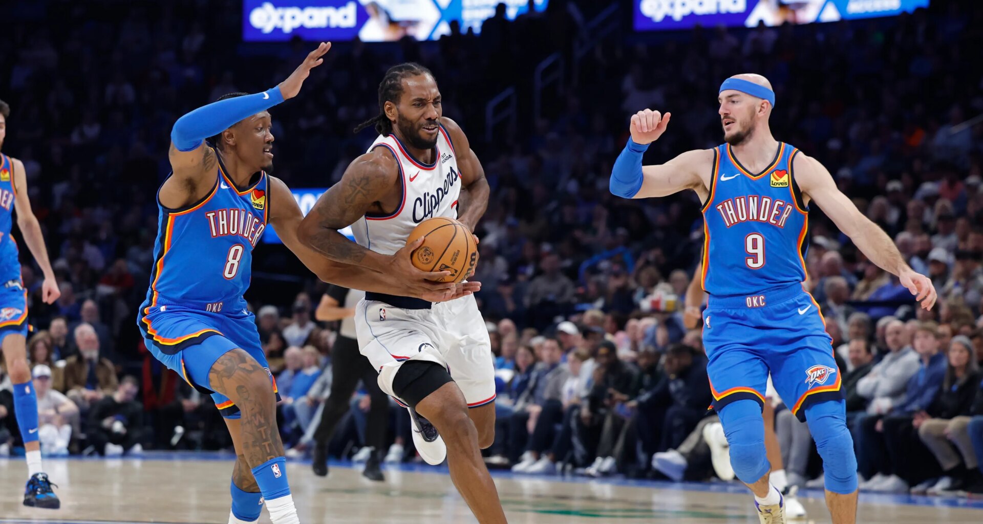 When will Kawhi Leonard visit OKC in 2026-27 regular season?