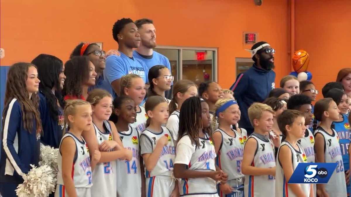 Thunder players coach kids at YMCA in Edmond