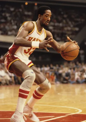 Unknown date and unknown location; USA; FILE PHOTO; Atlanta Hawks forward Bill Willoughby (32). Mandatory Credit: Malcolm Emmons-USA TODAY Network.