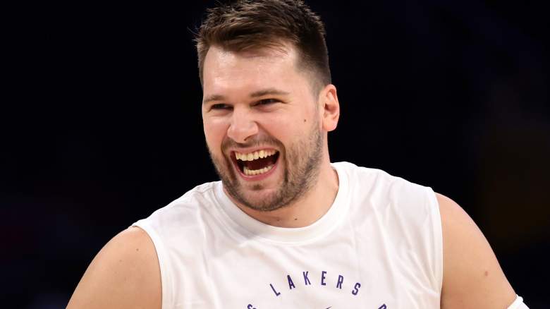 Luka Doncic #77 of the Los Angeles Lakers could find himself on the NBA trade rumor mill ... eventually.