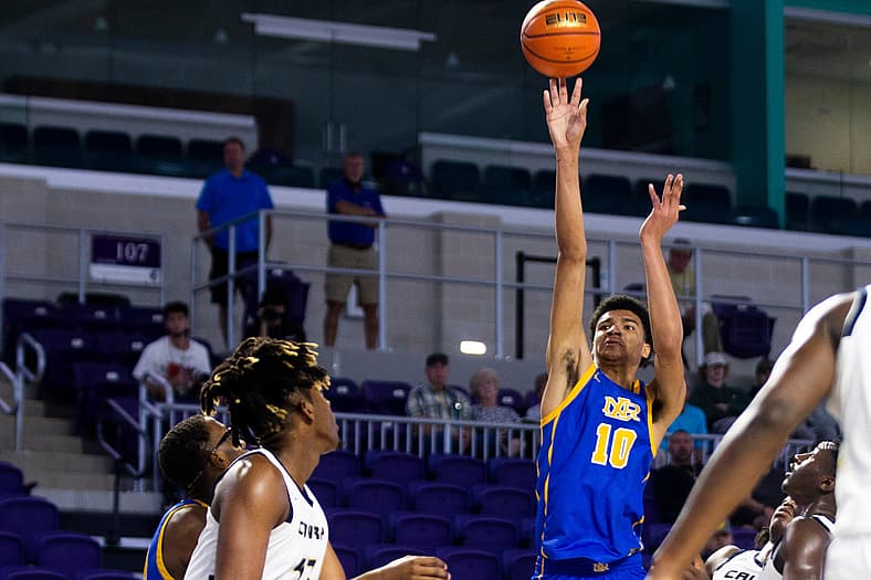 North Little Rock's Kelel Ware (10) shoots the ball during the 48th annual City of Palms Classic between Calvary Christian and