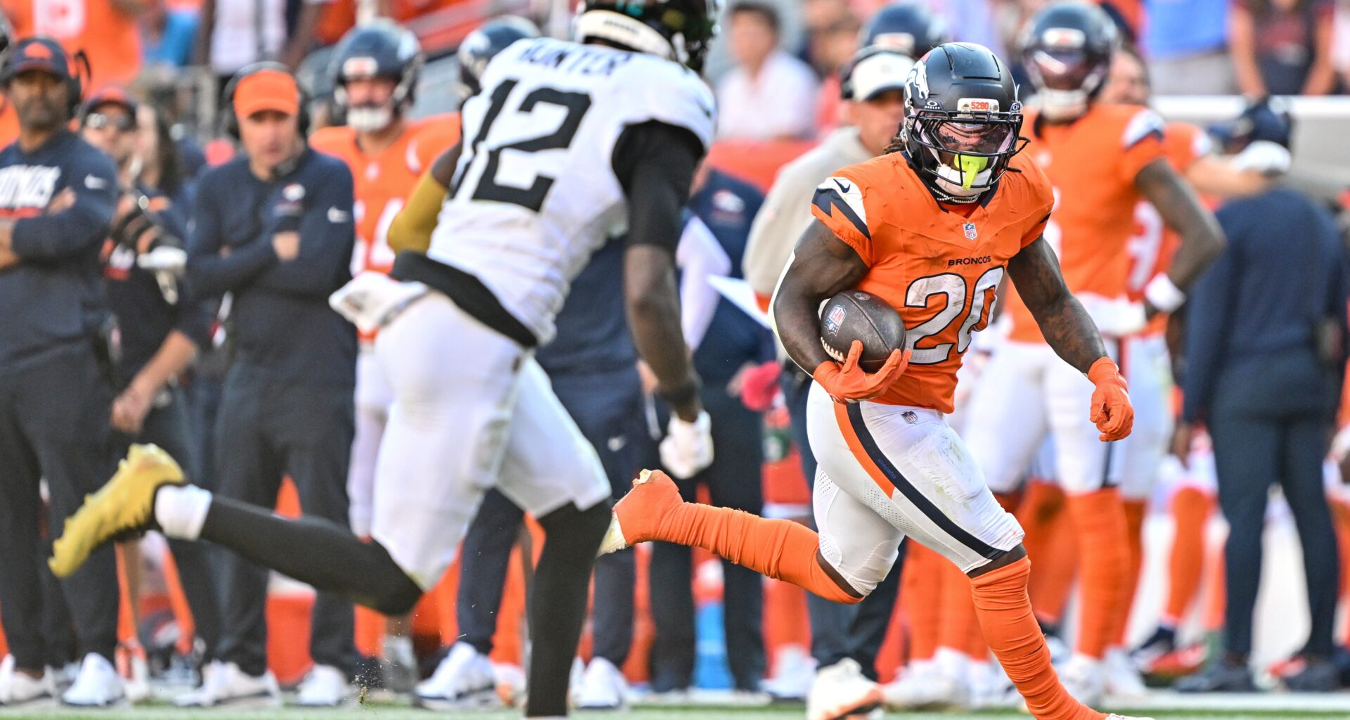 Broncos' Jonah Coleman, J.K. Dobbins and RJ Harvey all dealing with injuries