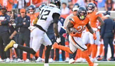 Broncos' Jonah Coleman, J.K. Dobbins and RJ Harvey all dealing with injuries