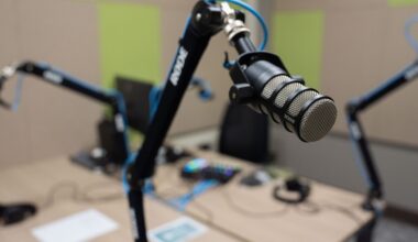 The sound booth room at the LeRoy Collins Public Library provides podcast equipment for the public to utilize.