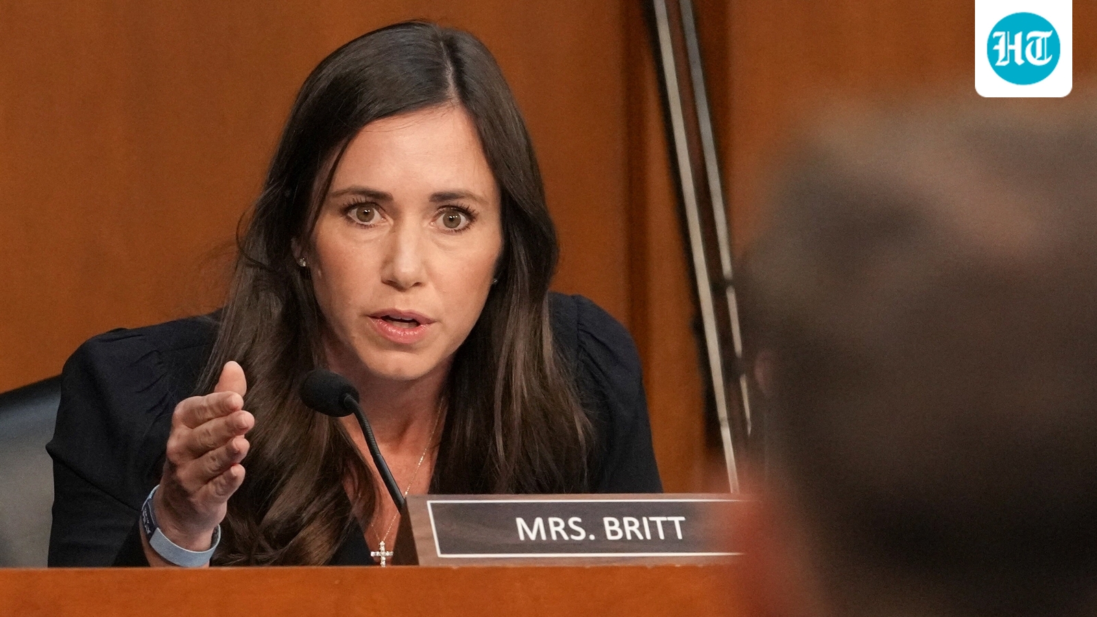 Sen. Katie Britt's reaction to Eric Schmitt's Atlanta Hawks gaffe at Jack Smith's hearing becomes a meme
