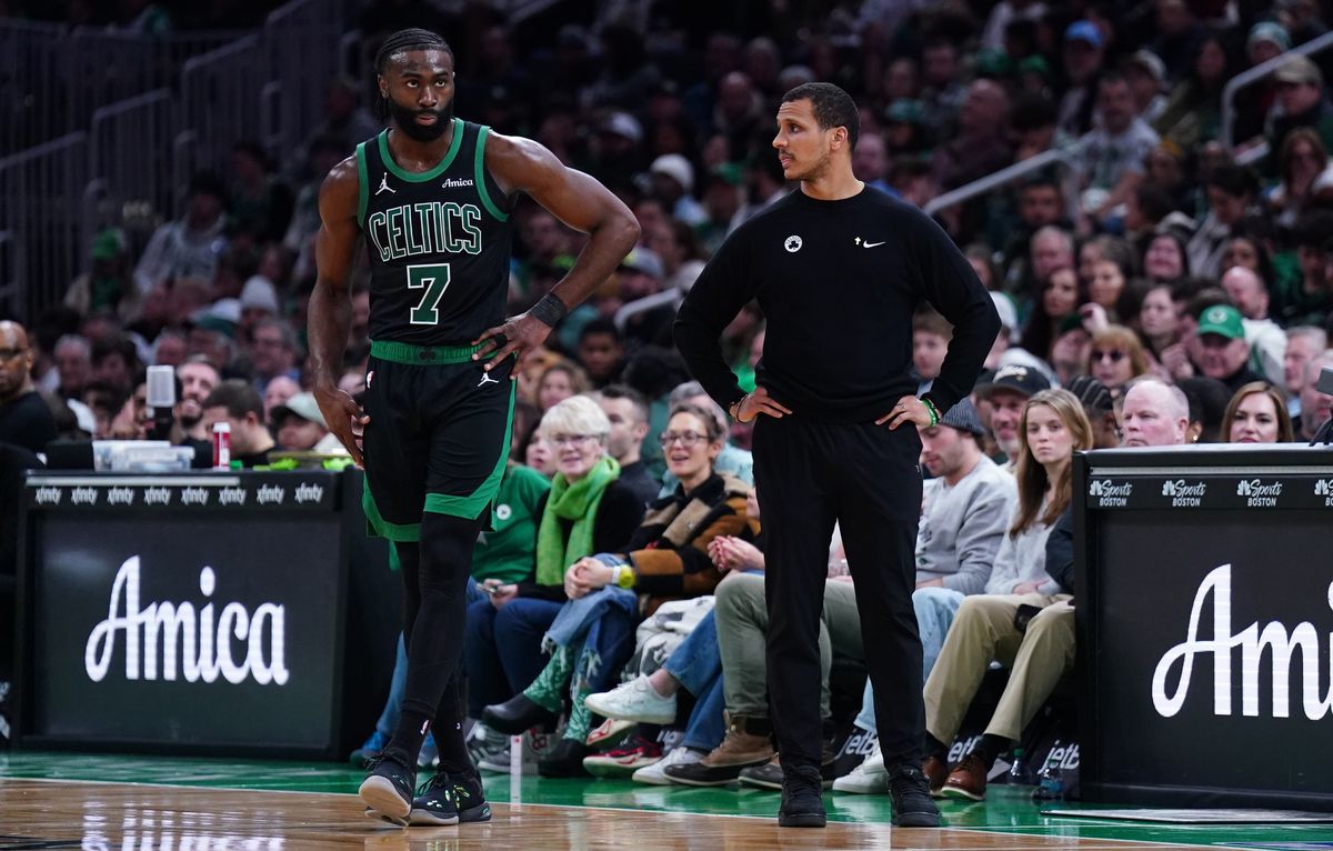 Jaylen Brown and Joe Mazzulla