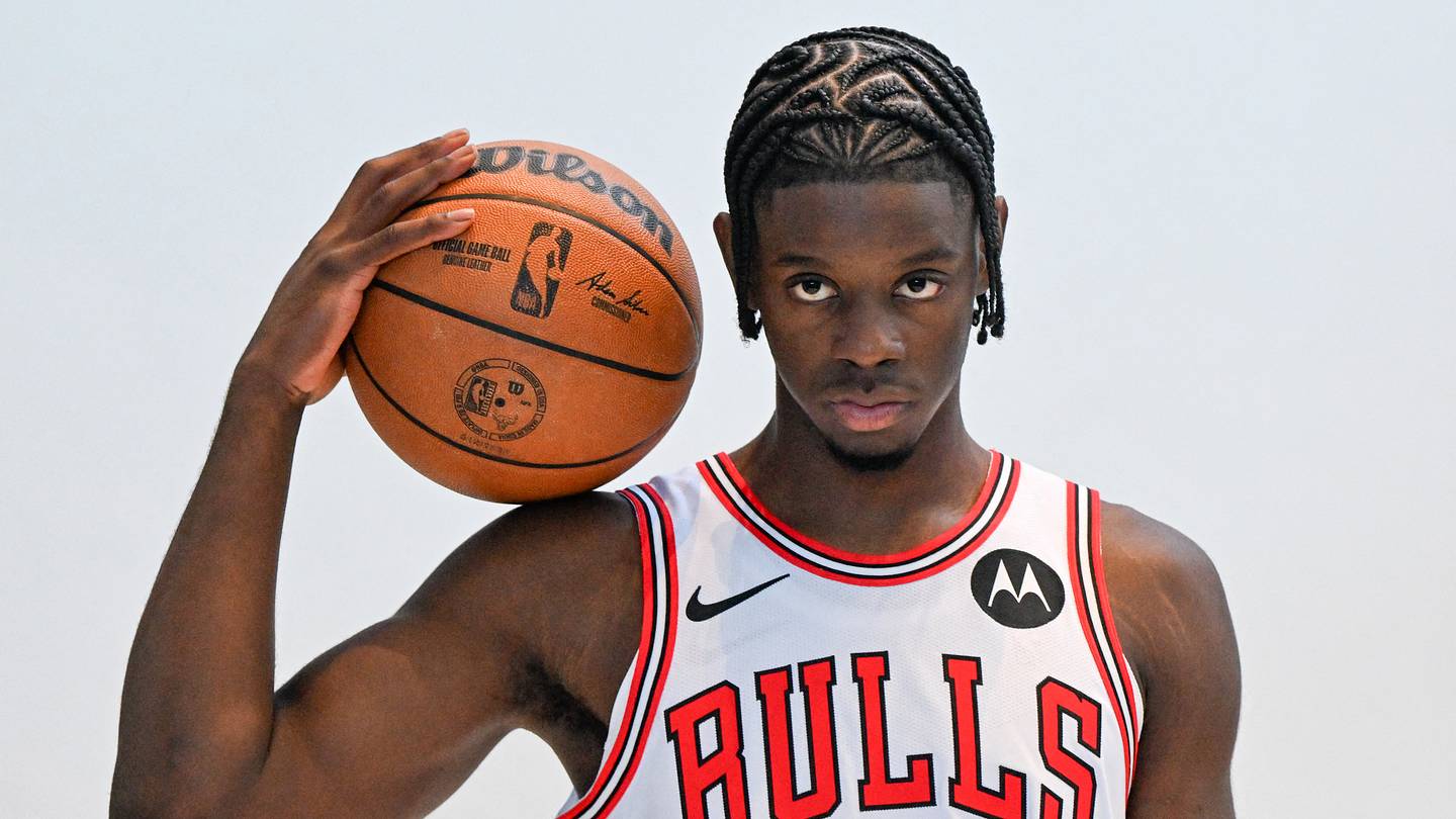 Sep 28, 2026; Chiacgo, Il, USA;  Chicago Bulls forward Caleb Wilson (8) poses during media day.  Mandatory Credit: Matt Marton-Imagn Images