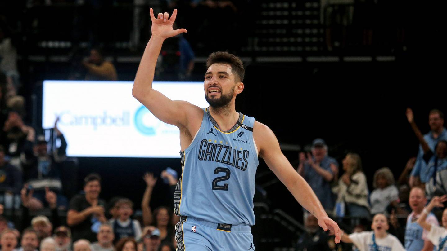 Memphis Grizzlies guard Ty Jerome (2) celebrates
