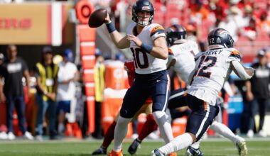 Broncos' Bo Nix relying on throwing to RBs amid offensive struggles