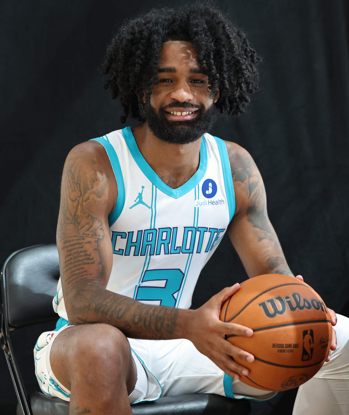 Charlotte Hornets guard Coby White on Monday, Sept. 28, 2026.