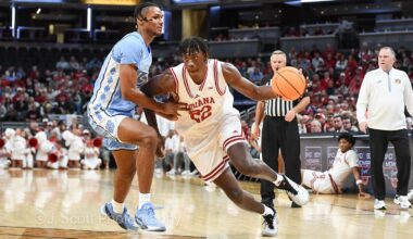 Photos from IU basketball's 76-58 exhibition win against North Carolina at Gainbridge Fieldhouse.