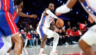 LeBron James posted 18 points and five assists during the loss to Detroit.