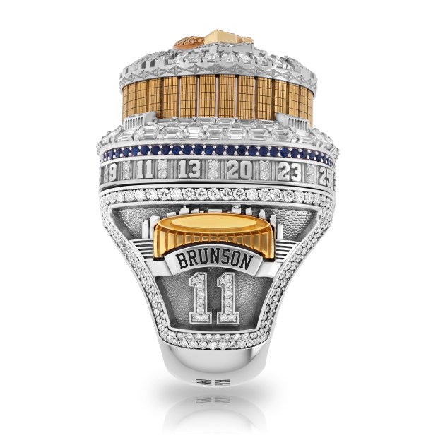 New York Knicks' 2026 NBA Championship ring (Courtesy of Jason of Beverly Hills)
