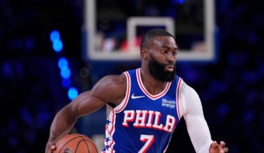 Philadelphia 76ers' Jaylen Brown denies report he demanded trade from Boston Celtics