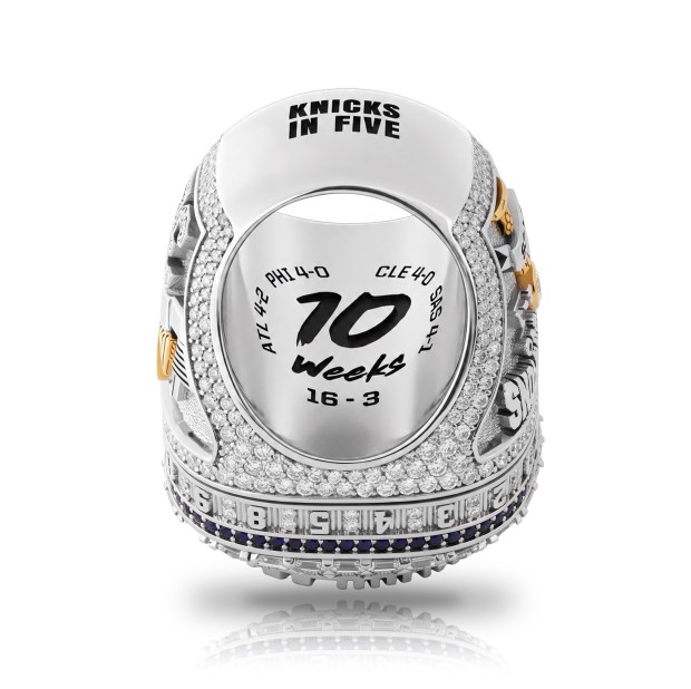 New York Knicks' 2026 NBA Championship ring (Courtesy of Jason of Beverly Hills)
