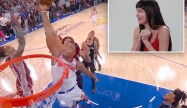 Dakota Johnson admits she didn't believe Knicks' OG Anunoby was an actual person
