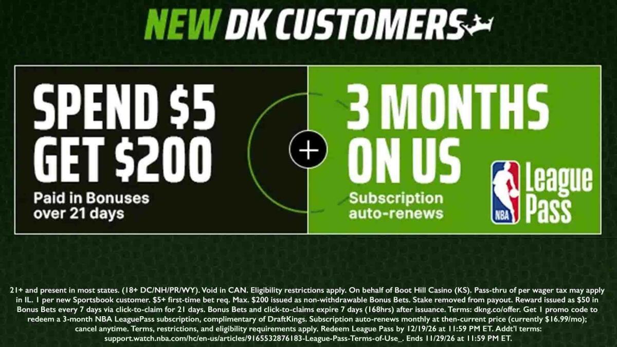 Use DraftKings promo code to get $200 in bonus bets, free NBA League Pass for BYU-Notre Dame, college football