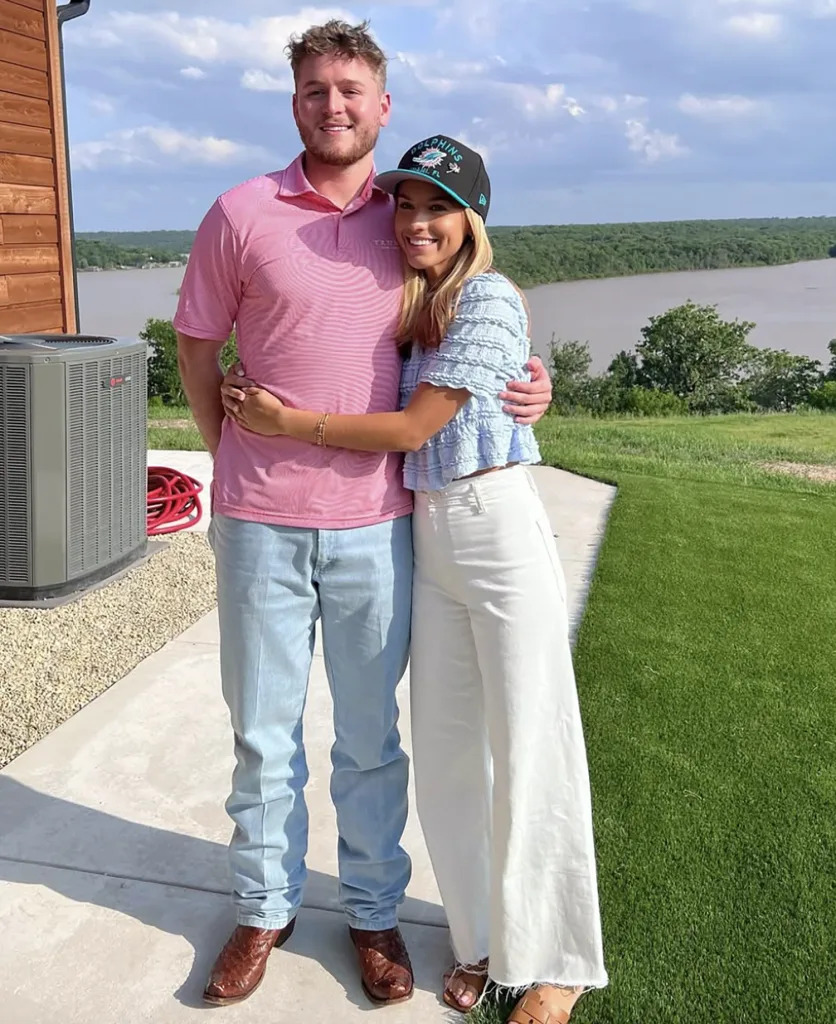 Barnes wears a Dolphins hat after the draft. MadelynBarnes/Instagram