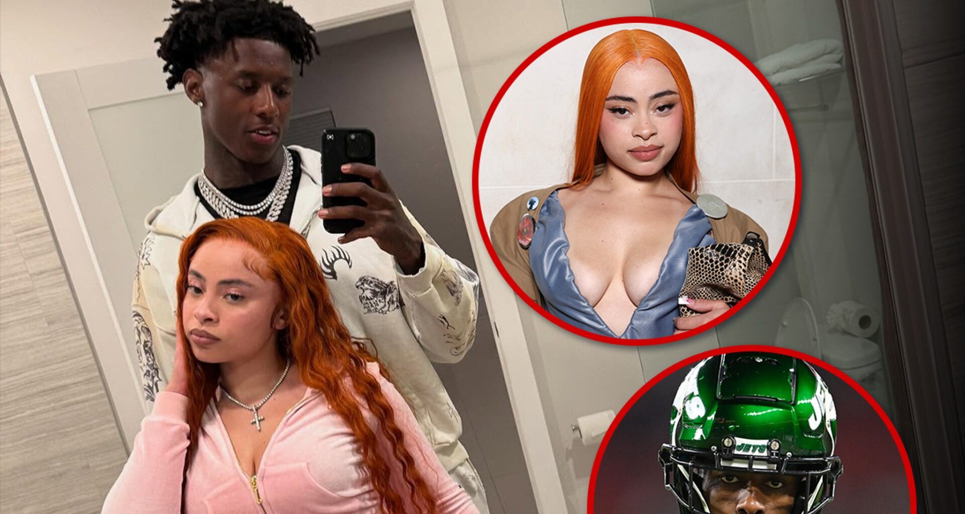 Ice Spice, Jets Star Sauce Gardner Go Instagram Official W/ Bathroom Selfie