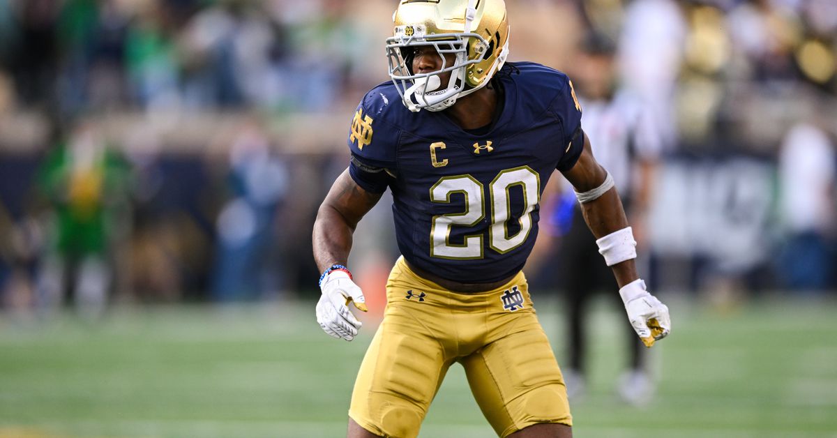 Bucs select Notre Dame CB Benjamin Morrison at 53 in the 2025 NFL Draft