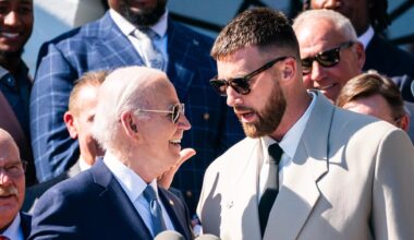 Patrick Mahomes is not around to stop Travis Kelce completing Presidential mission but makes quick exit to avoid 'getting tasered'
