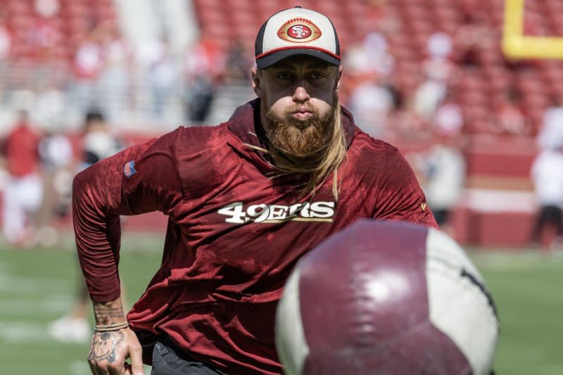 San Francisco 49ers tight end George Kittle is entering his ninth season. File Photo by Terry Schmitt/UPI