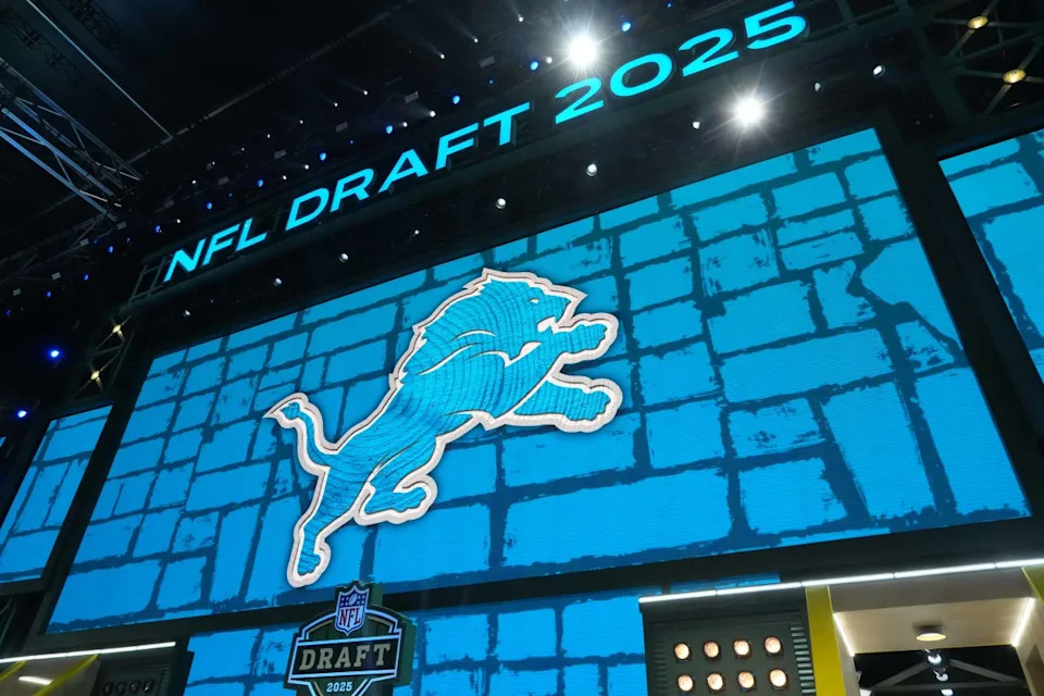 Detroit Lions logo at the 2025 NFL DraftKirby Lee-Imagn Images