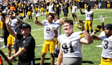 See photos from Iowa football's spring practice at Kinnick Stadium - Hawk Central