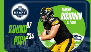 Seahawks select Iowa o-lineman Mason Richman at No. 234 overall