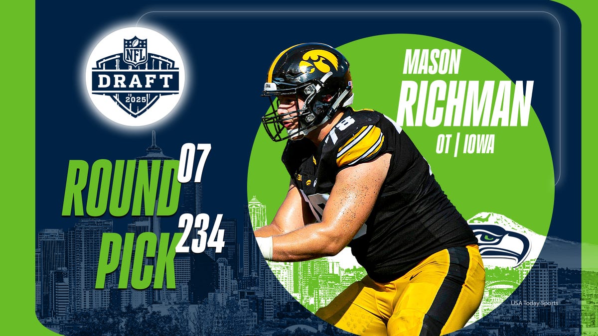 Seahawks select Iowa o-lineman Mason Richman at No. 234 overall