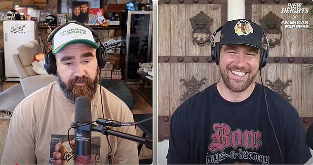 Jason and Travis Kelce offered their thoughts on Shedeur Sanders' NFL Draft slide