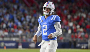 Giants trade up with Houston Texans, select Ole Miss QB Jaxson Dart