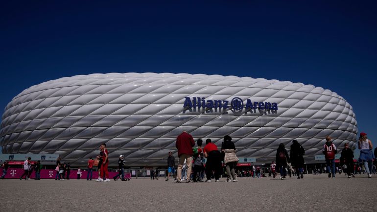 Exterior view of football stadium.