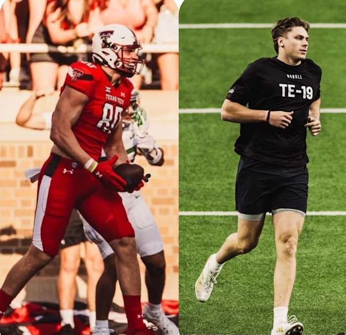 Texans invite 6-9, 270-pound Texas Tech tight end, Klein grad Mason Tharp to rookie minicamp