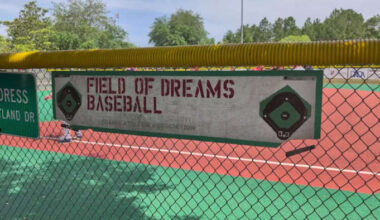 Creekside High School football players volunteer at Field of Dreams baseball league in St. Johns County