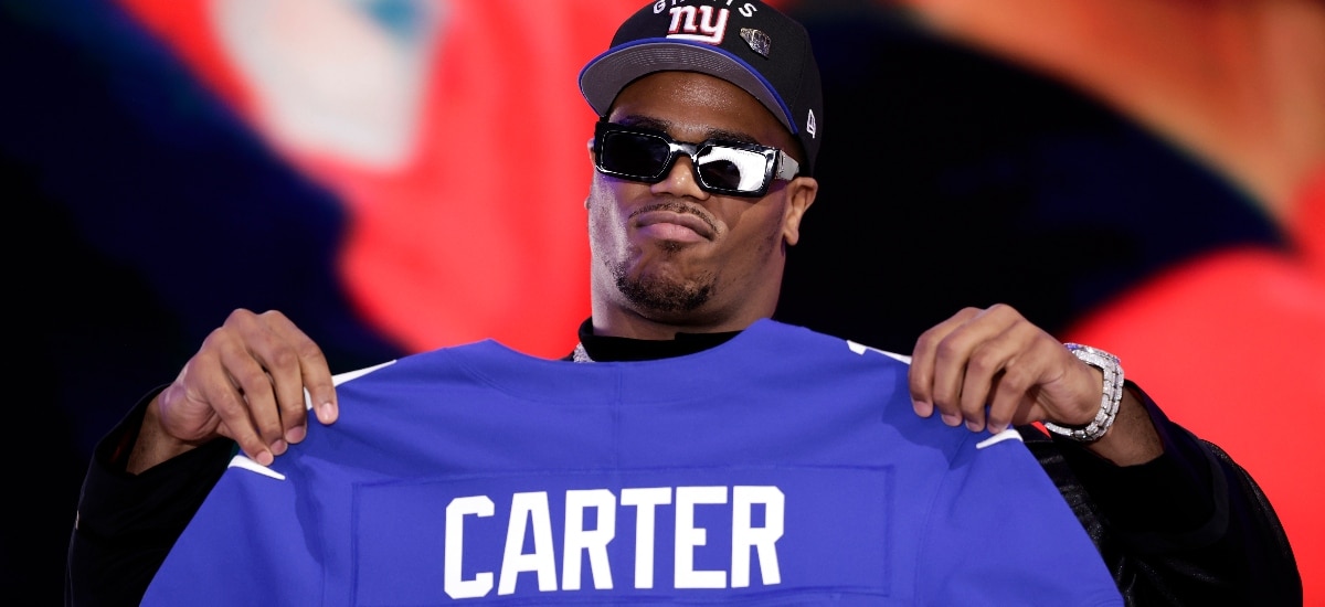 NFL futures odds: Raiders’ Jeanty, Giants’ Carter emerge from draft as Rookie of the Year favorites